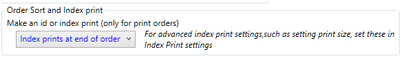 Index setup