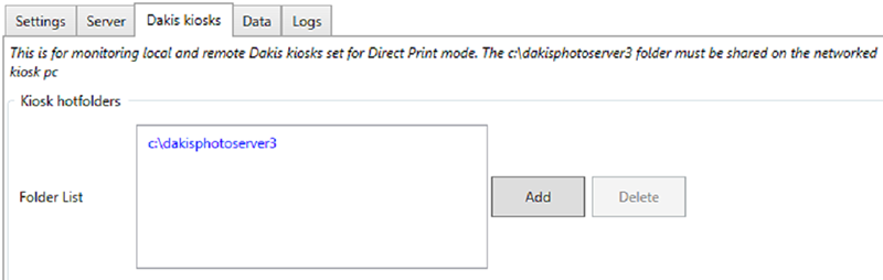 SLD Connector Dakis settings