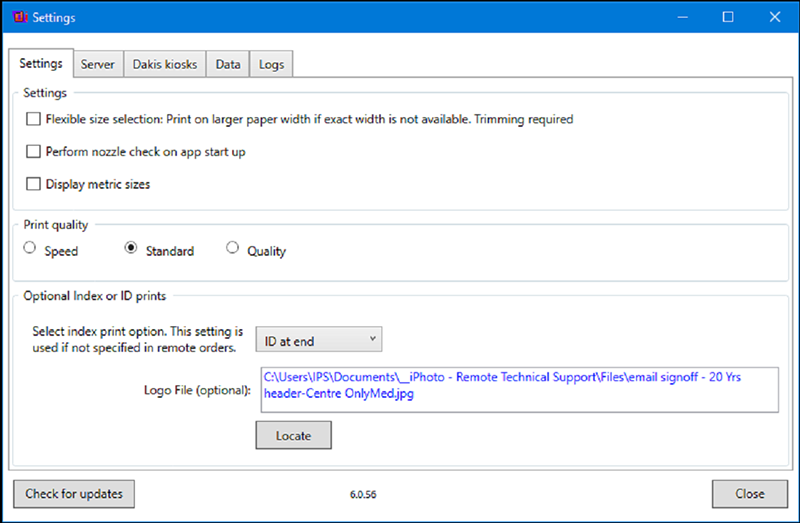 SLD Connector settings